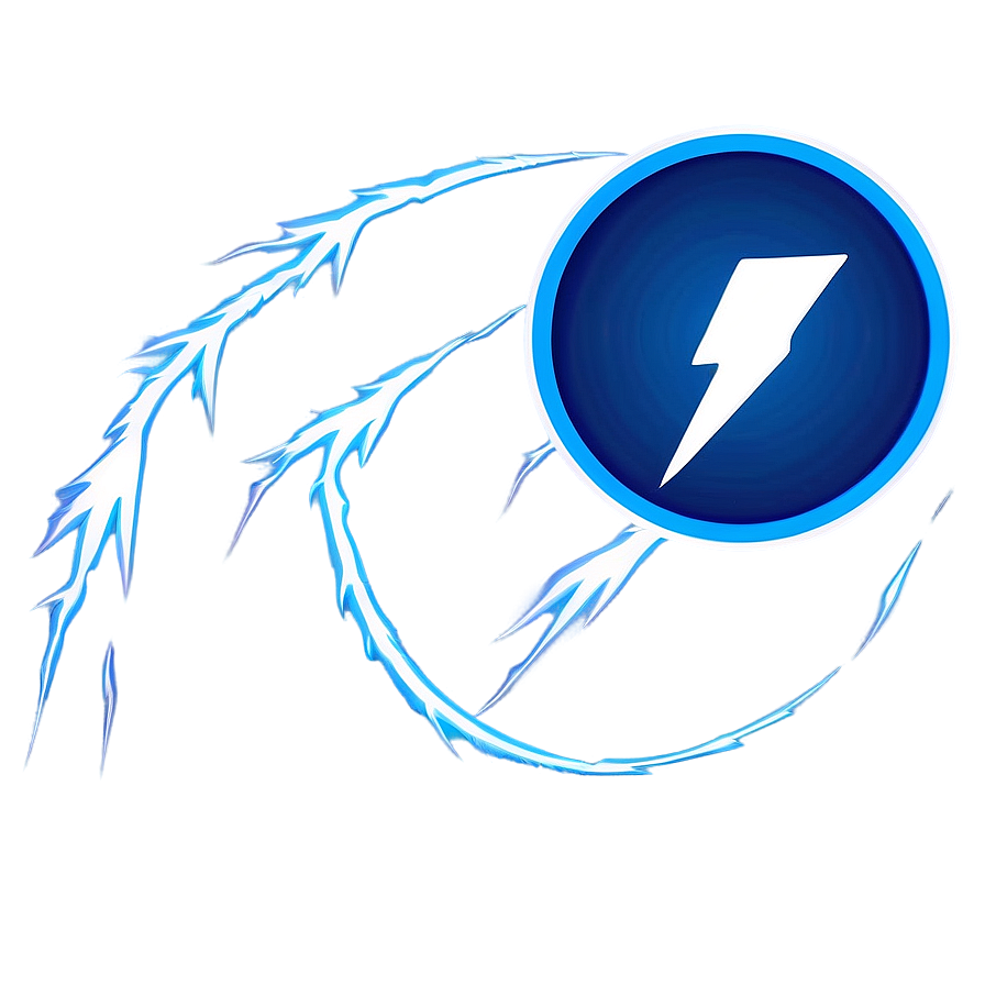 Blue Circle With Lightning Png Lnj70