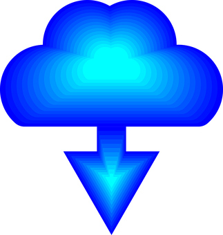 Blue Cloud Download Icon