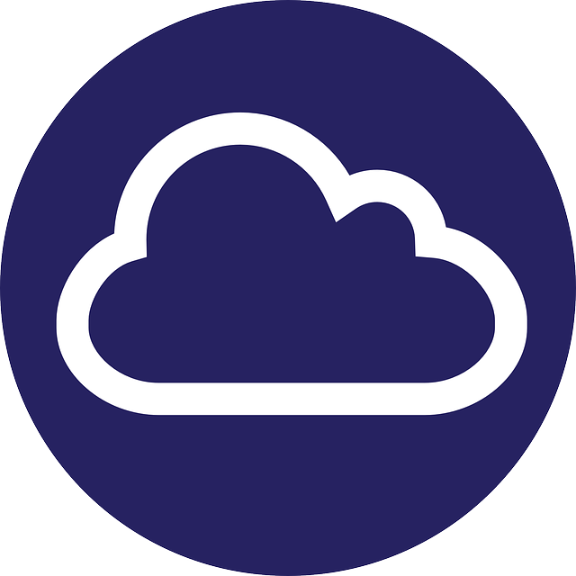 Blue Cloud Iconon Dark Background