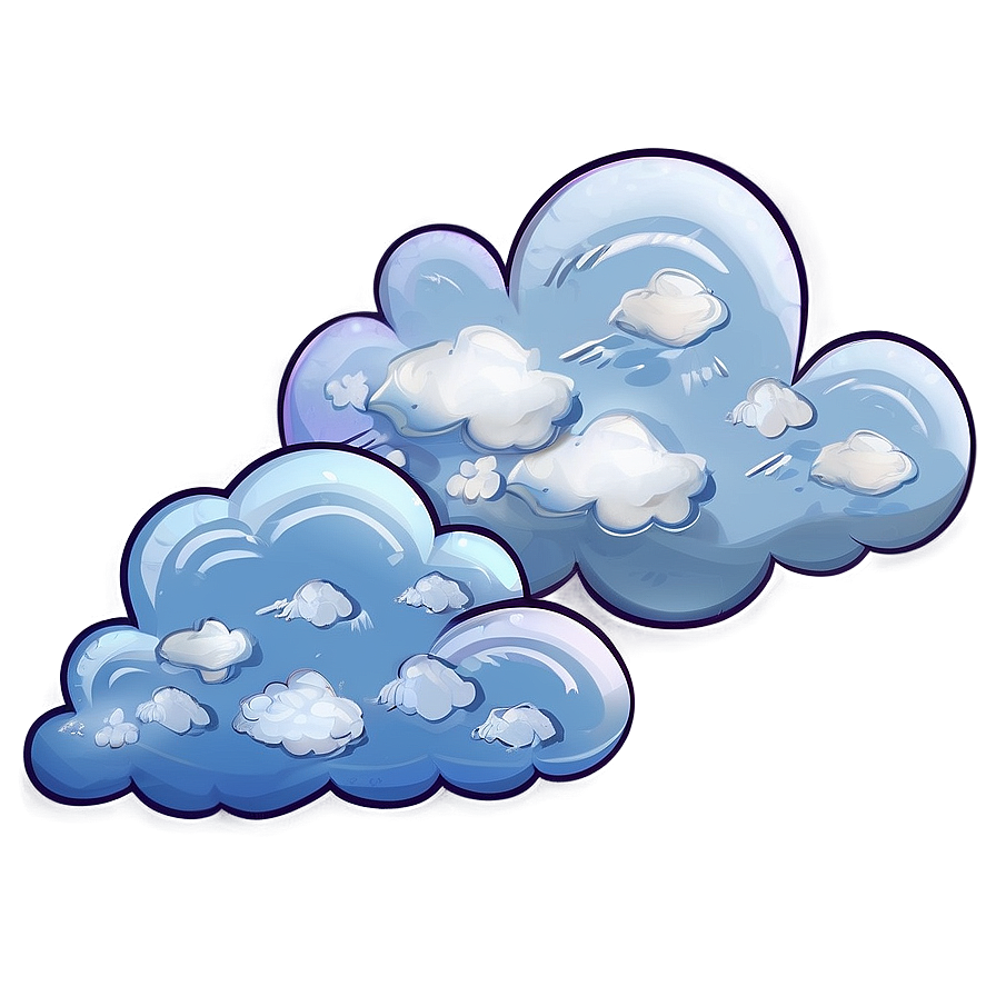 Blue Clouds Background Png 06202024