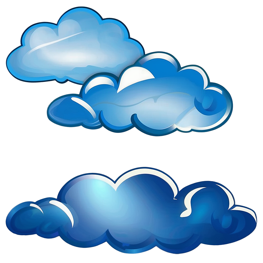 Blue Clouds Clipart Png 06202024