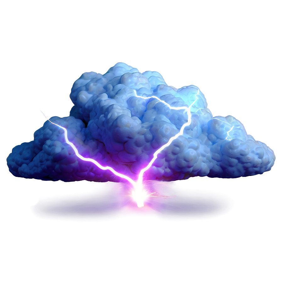 Blue Clouds With Lightning Png Fmm45