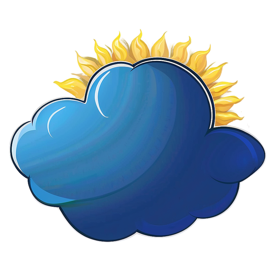 Blue Clouds With Sun Png 35