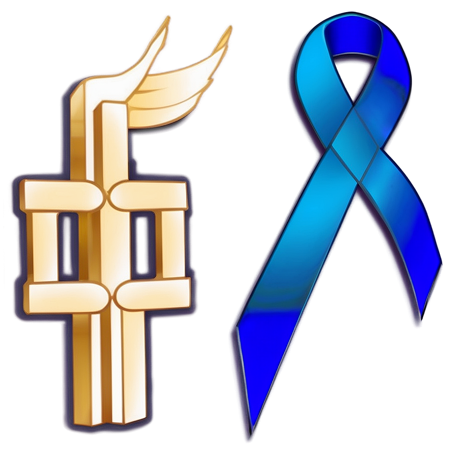 Blue Colon Cancer Ribbon Png Nwc38