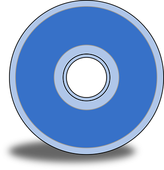 Blue Compact Disc Graphic