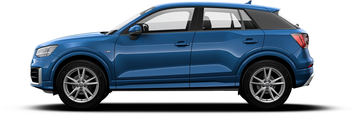 Blue Compact S U V Side View