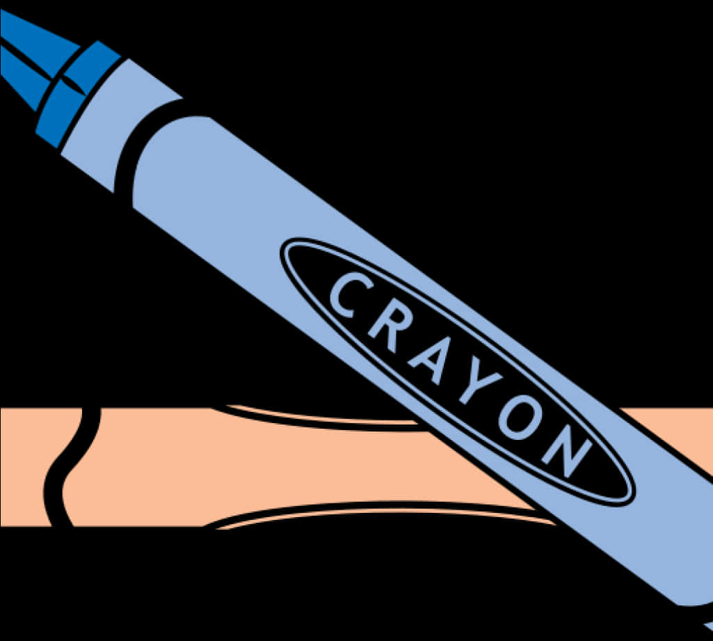 Blue Crayon Drawing