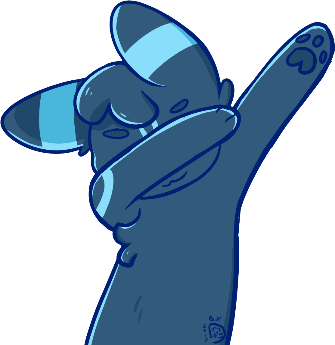 Blue Creature Dabbing