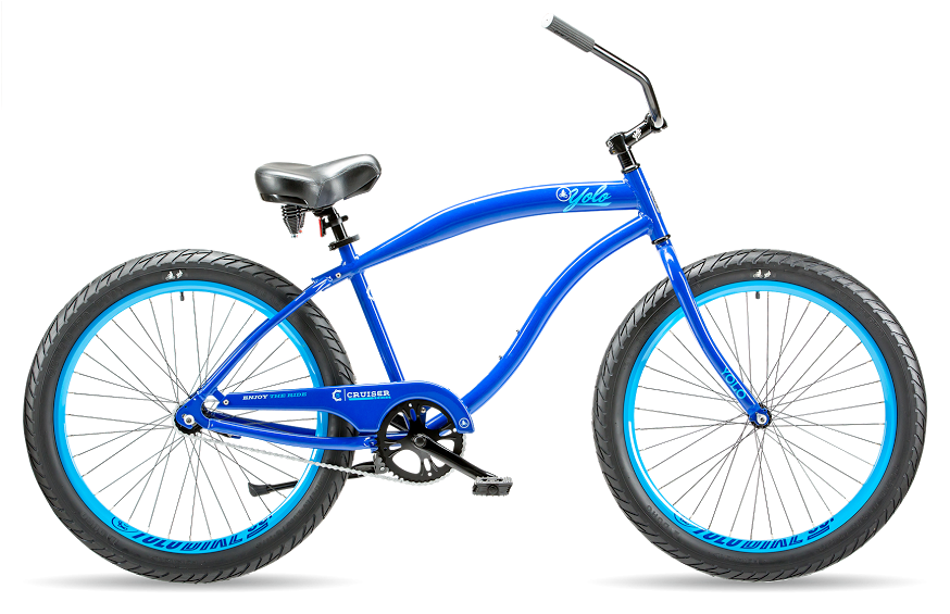 Blue Cruiser Bikewith Black Tyres