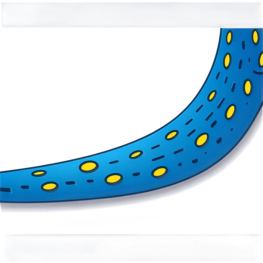 Blue Curved Structurewith Yellow Dots