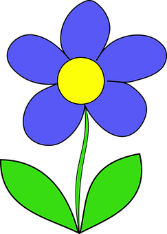 Blue Daisy Graphic