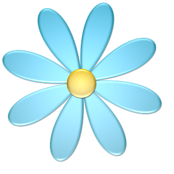 Blue Daisy Illustration