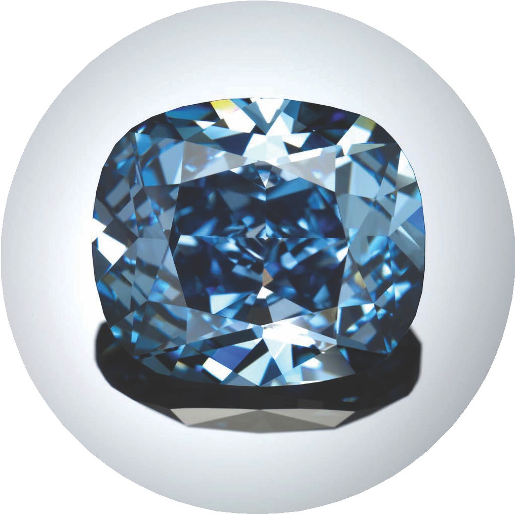 Blue Diamond Cushion Cut Gemstone