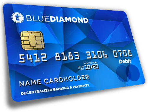 Blue Diamond Debit Card Mockup