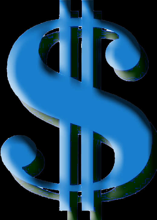 Blue Digital Dollar Sign