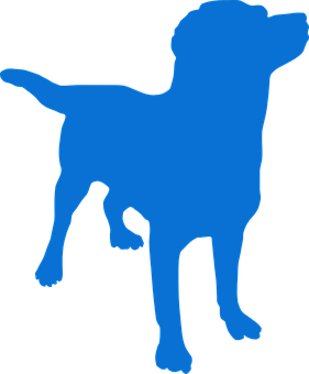 Blue Dog Silhouette