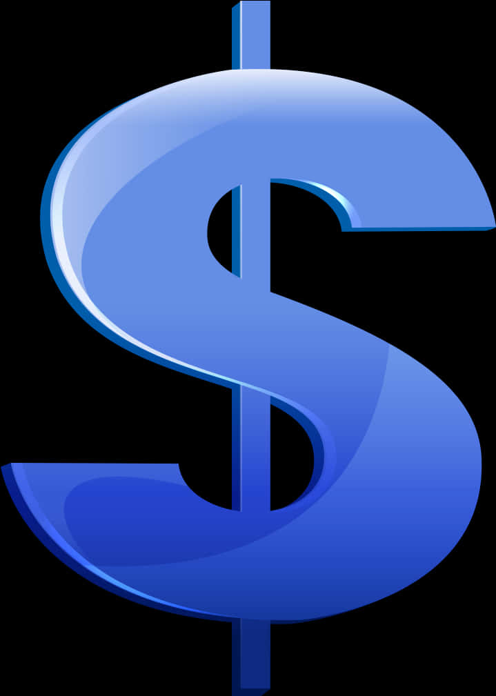 Blue Dollar Sign Graphic