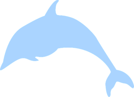 Blue Dolphin Silhouette