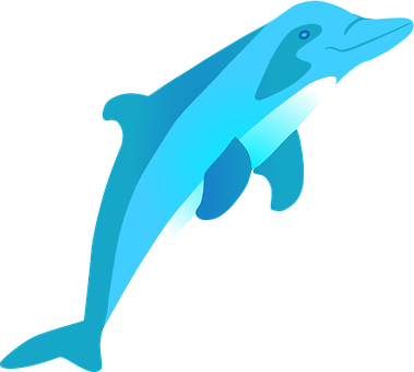 Blue Dolphin Vector Art