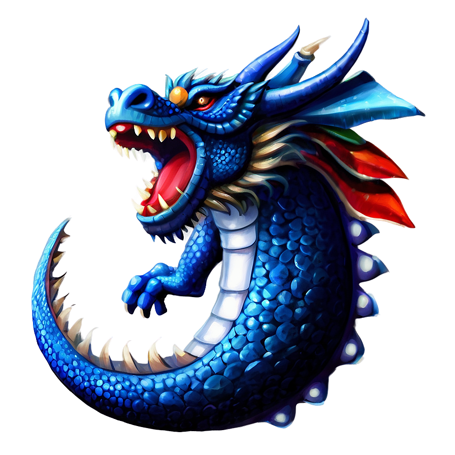 Blue Dragon And Moon Png Oou