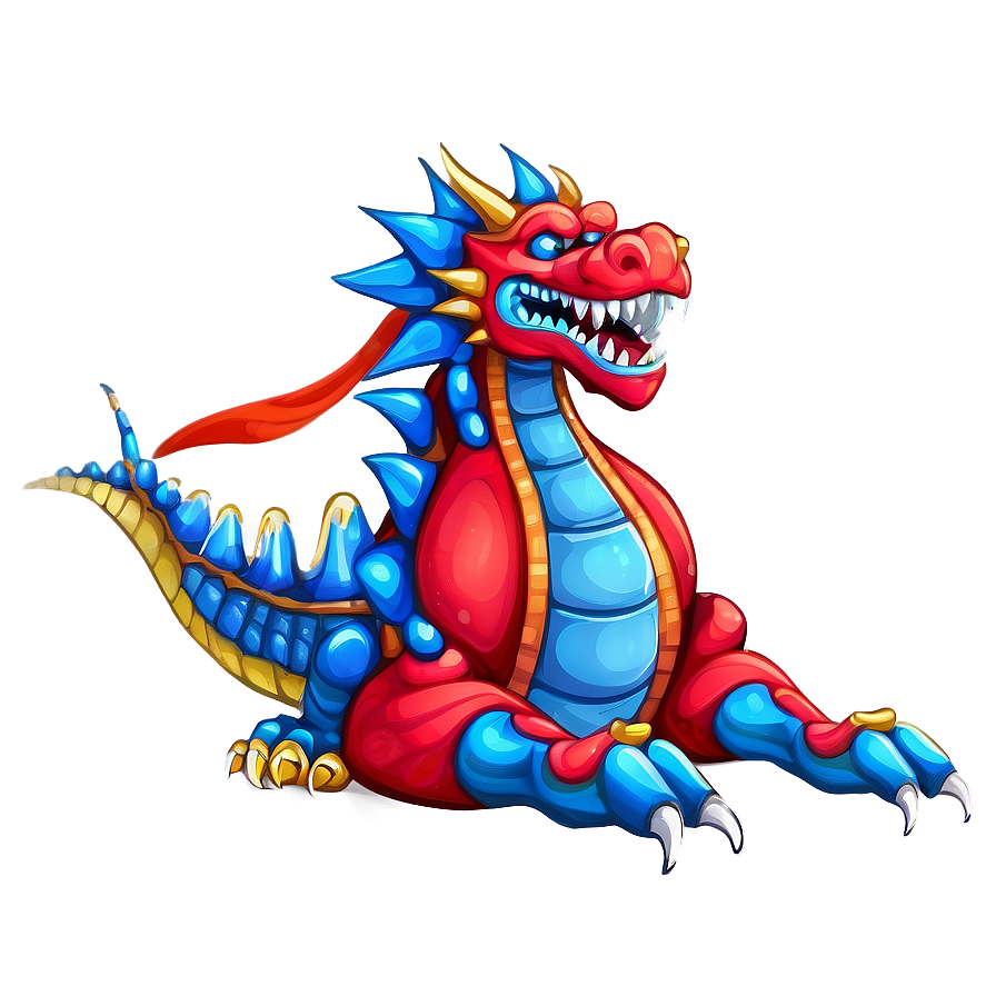 Blue Dragon Illustration Png 06252024