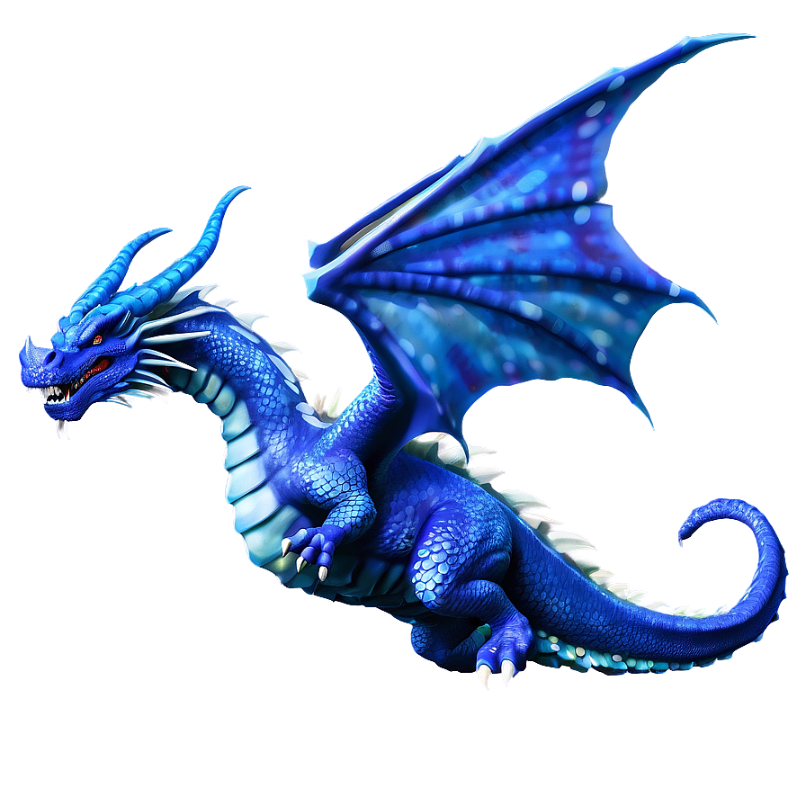 Blue Dragon In Battle Png 06252024