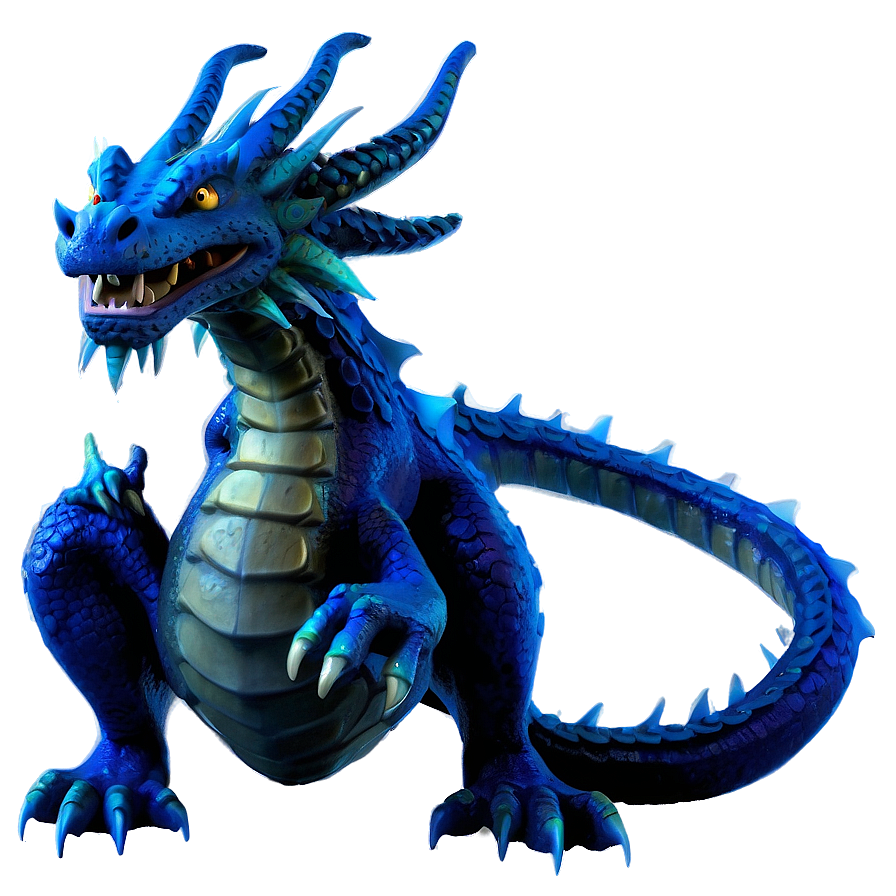 Blue Dragon In Mist Png 21