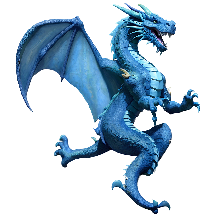 Blue Dragon In Mist Png Qwt87