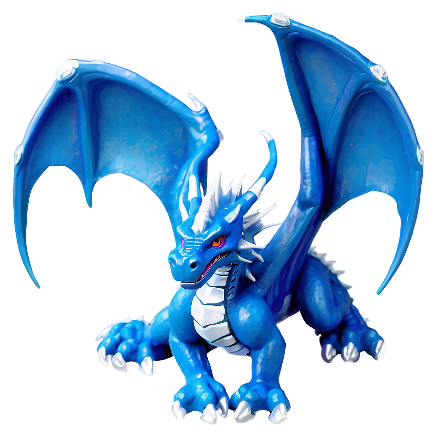 Blue Dragon With Crystal Png 06252024