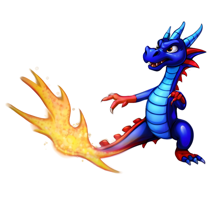 Blue Dragon With Magic Spell Png 63