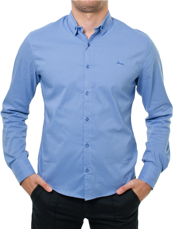 Blue Dress Shirt Model