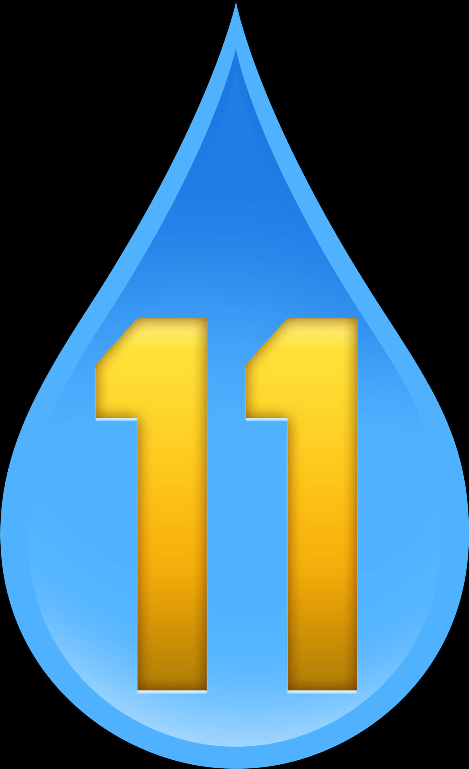 Blue Drop Number11 Emoji