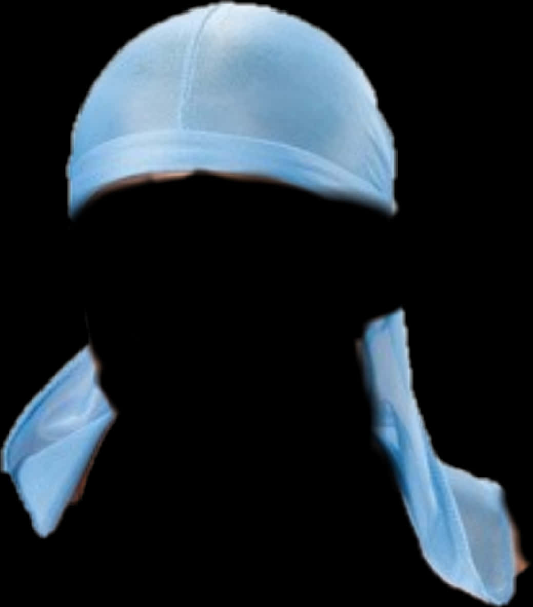 Blue Durag Isolatedon Black