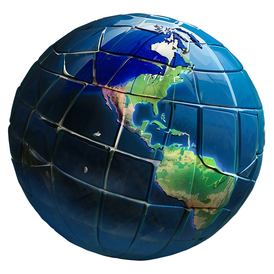 Blue Earth Ball Png 06132024