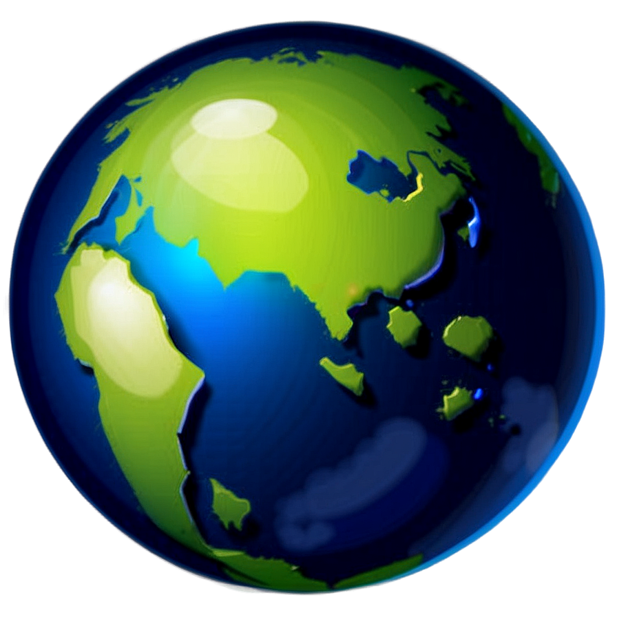 Blue Earth Globe Icon Png 06292024