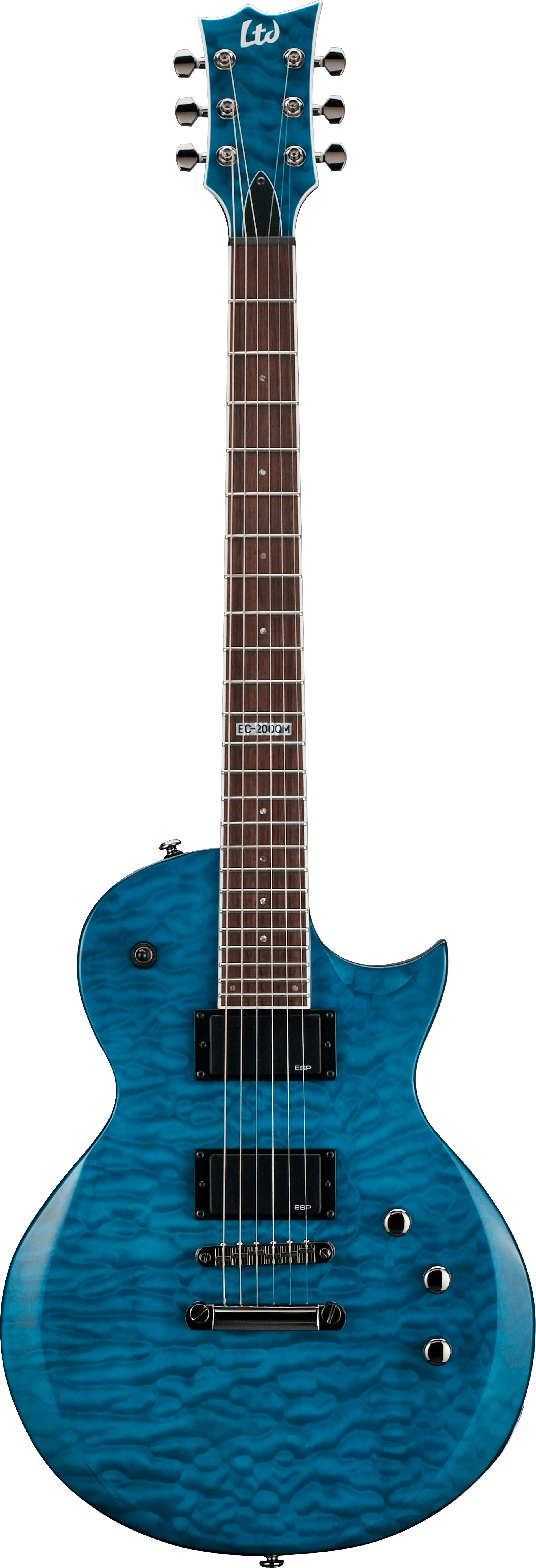 Blue Electric Guitar Quilted Top