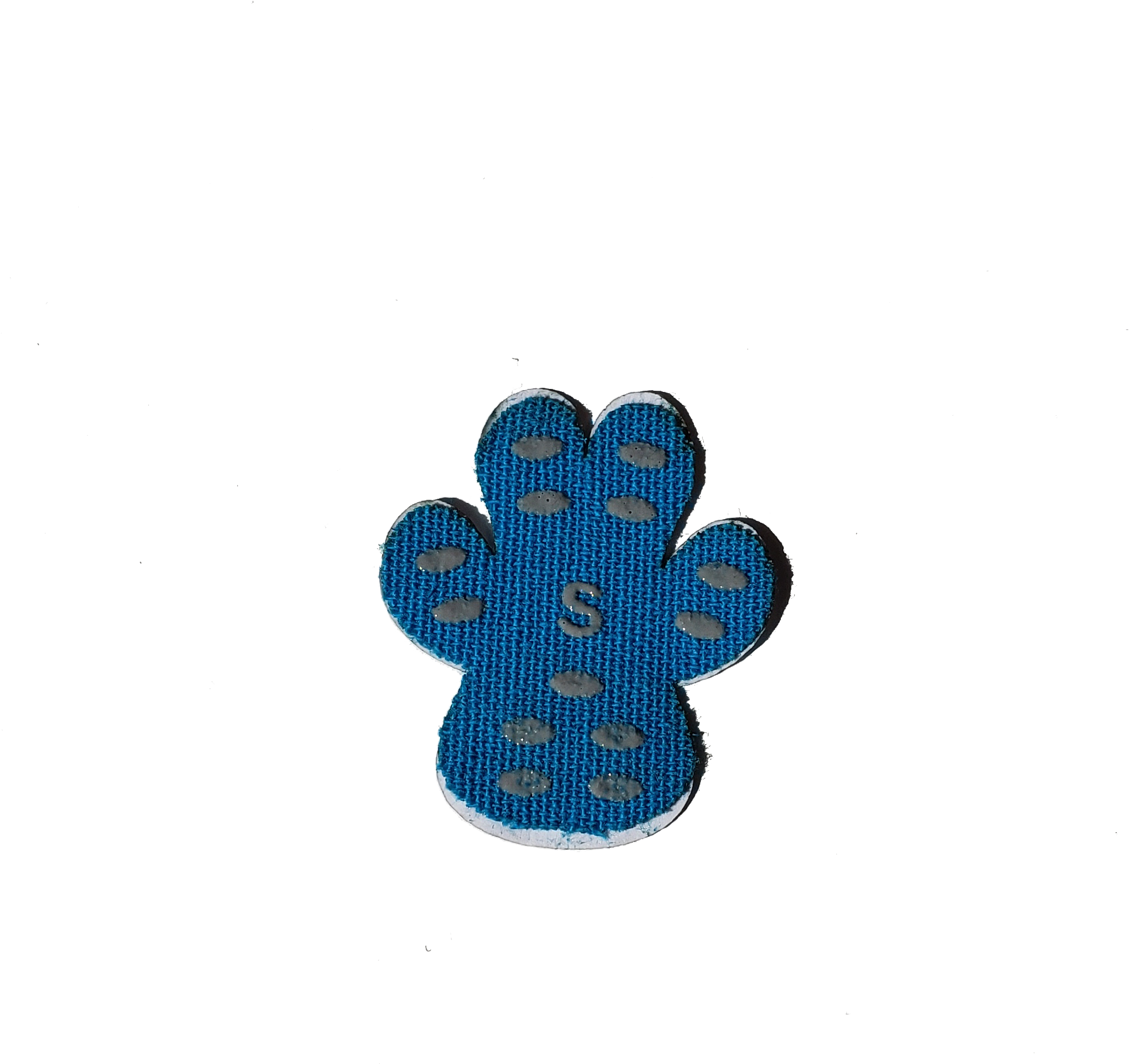 Blue Embroidered Paw Patch