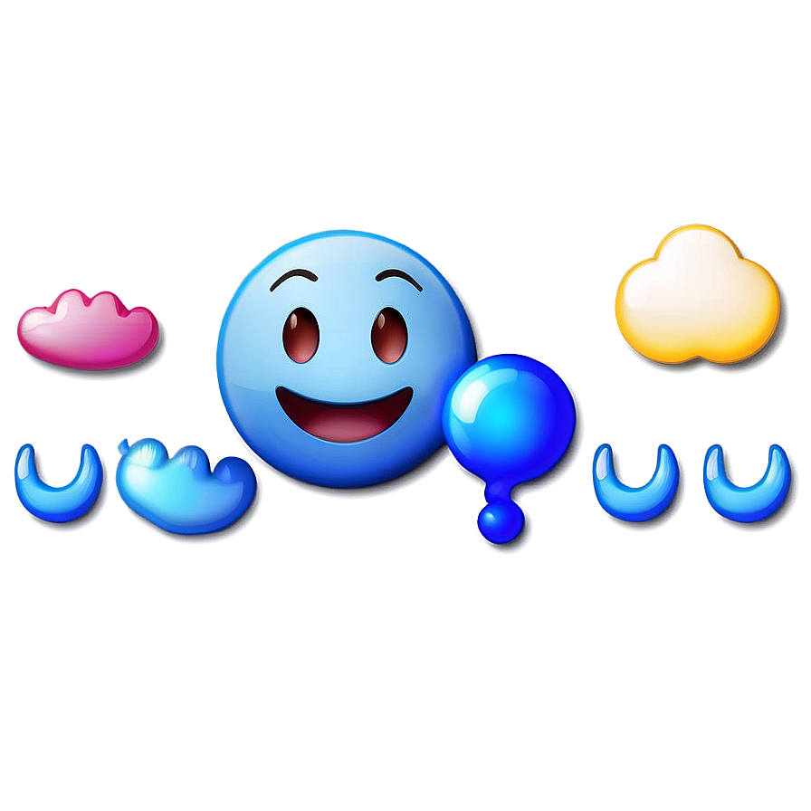 Blue Emoji Characters Png Edition 42