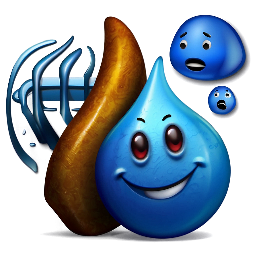 Blue Emoji Reactions Png Set 06282024