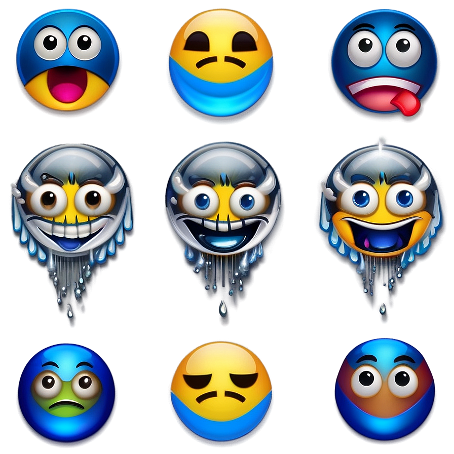 Blue Emoji Signals Png Compilation 06282024