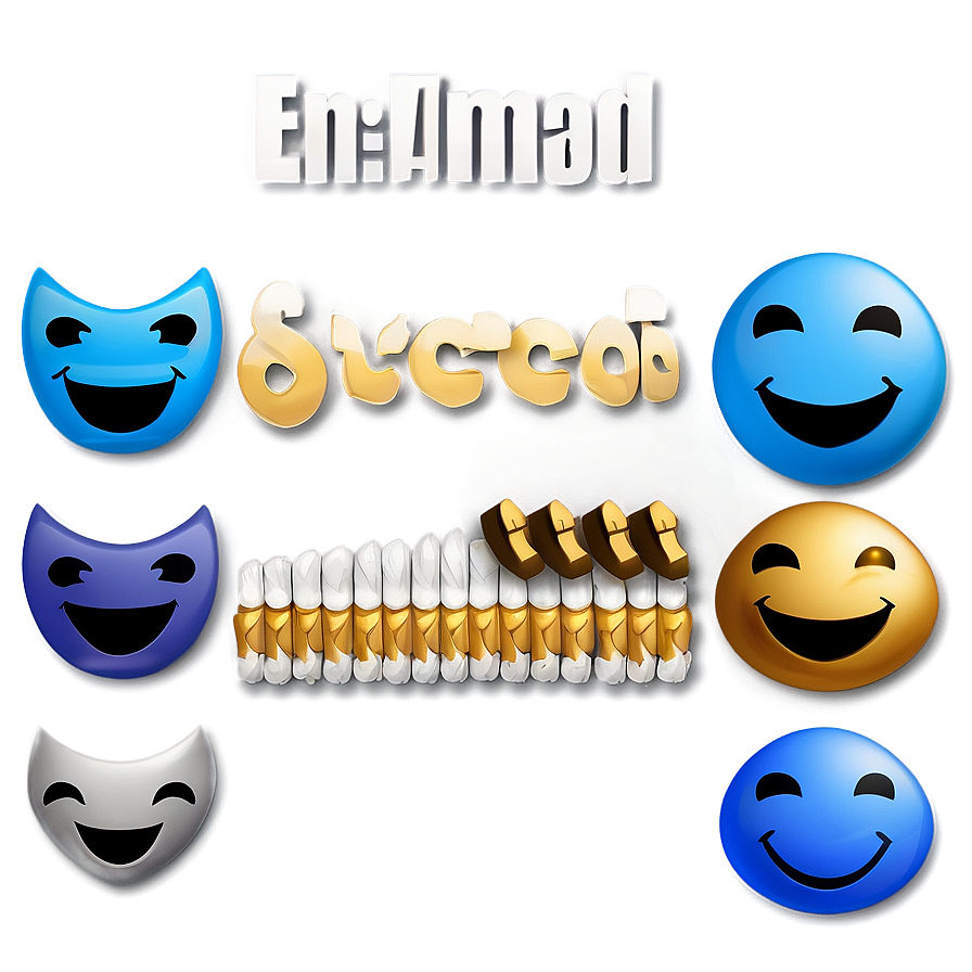 Blue Emoji Smiles Png Series 06282024