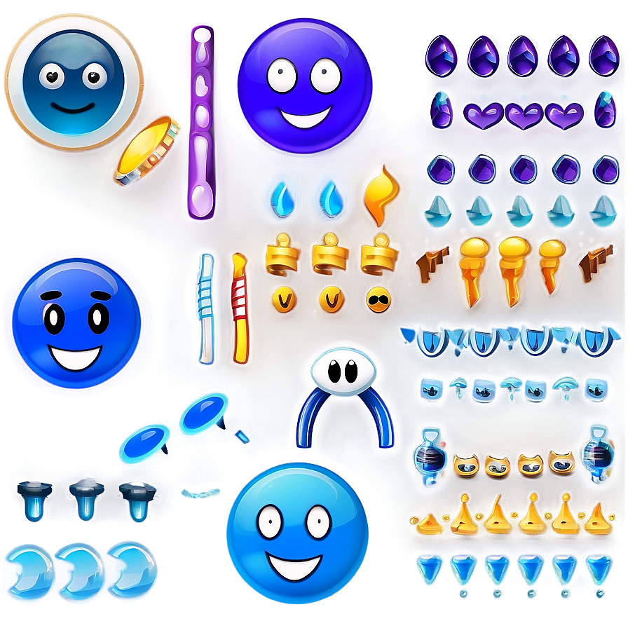 Blue Emojis Png For Designers Hta