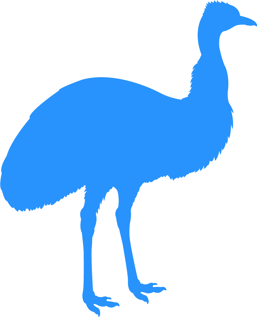 Blue Emu Silhouette Graphic