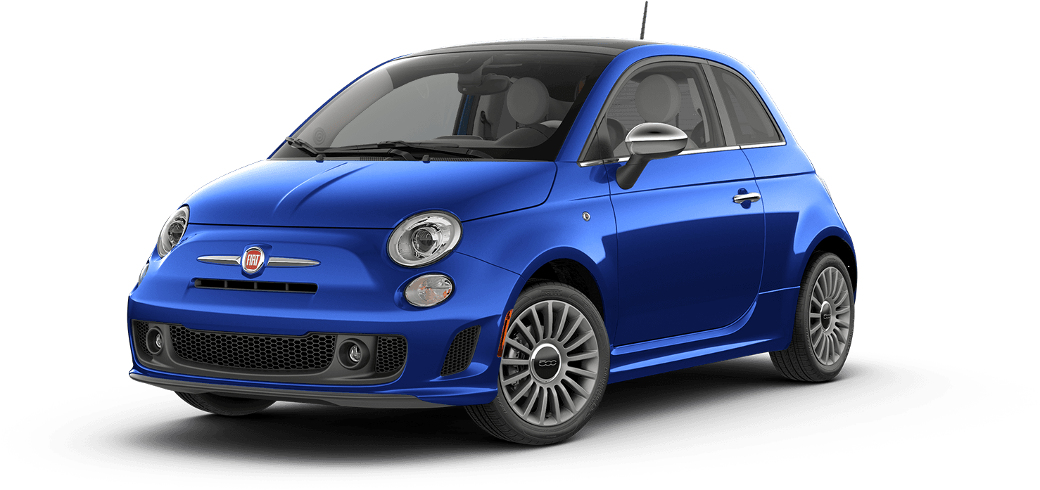 Blue Fiat500 Sport Car