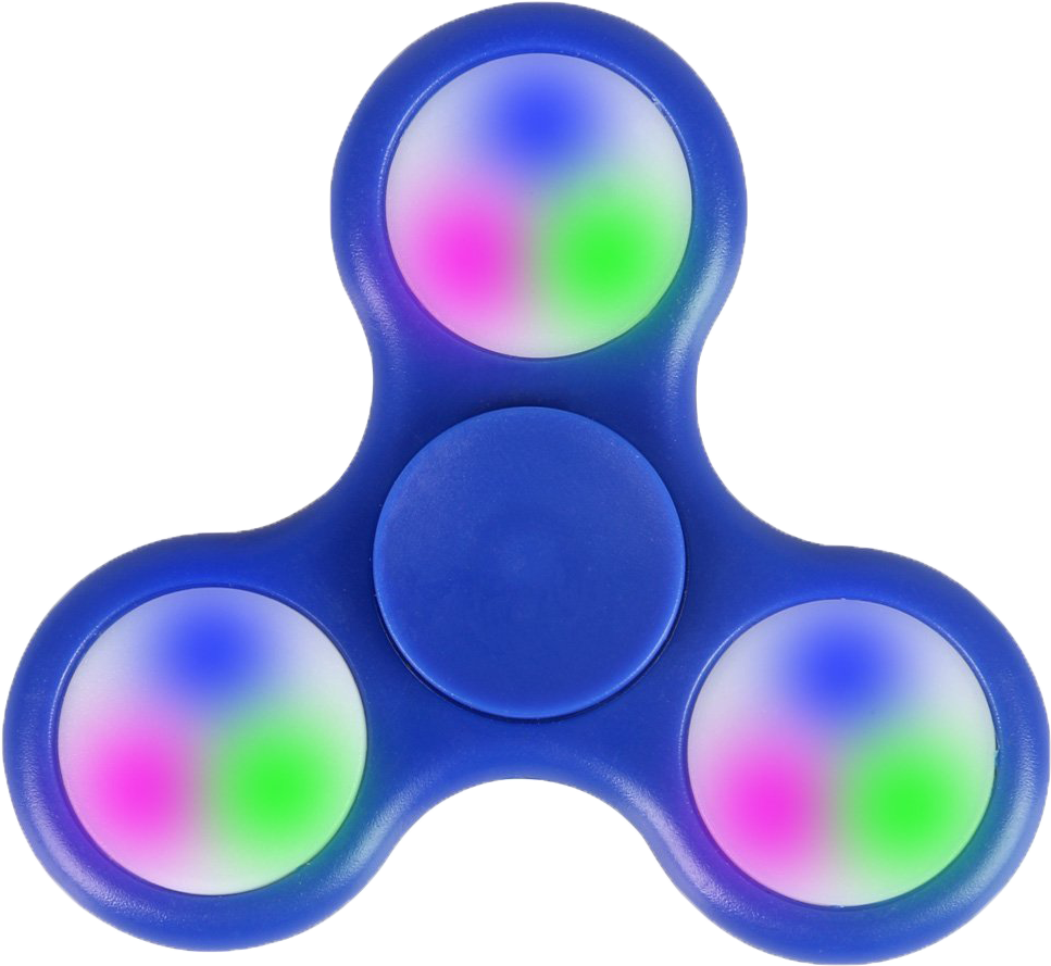 Blue Fidget Spinnerwith Colorful Center