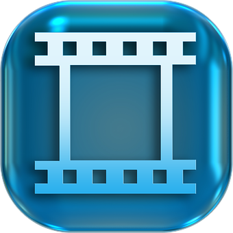 Blue Film Reel Icon