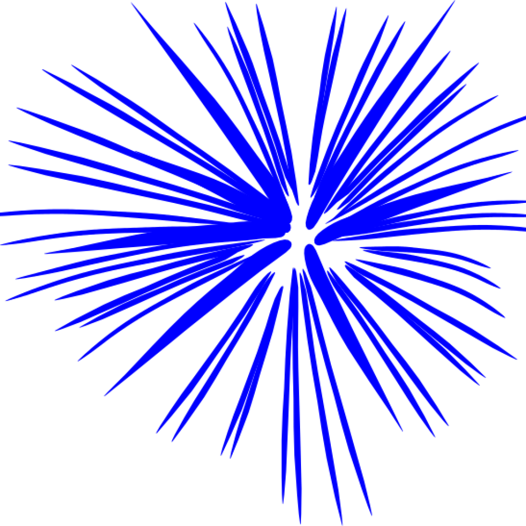 Blue Firework Burst Clipart