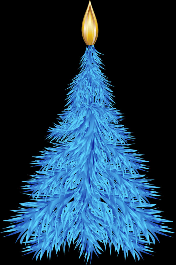 Blue Flame Christmas Tree