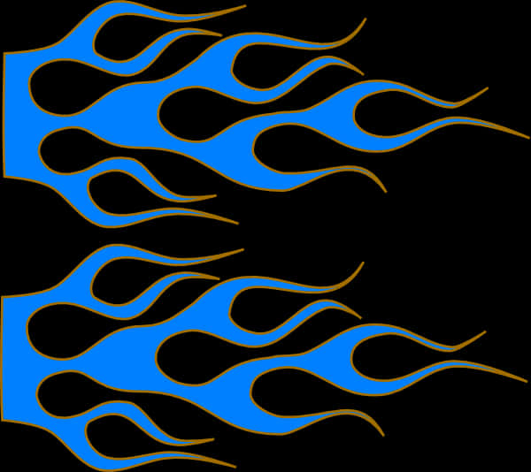 Blue Flame Graphicon Black Background