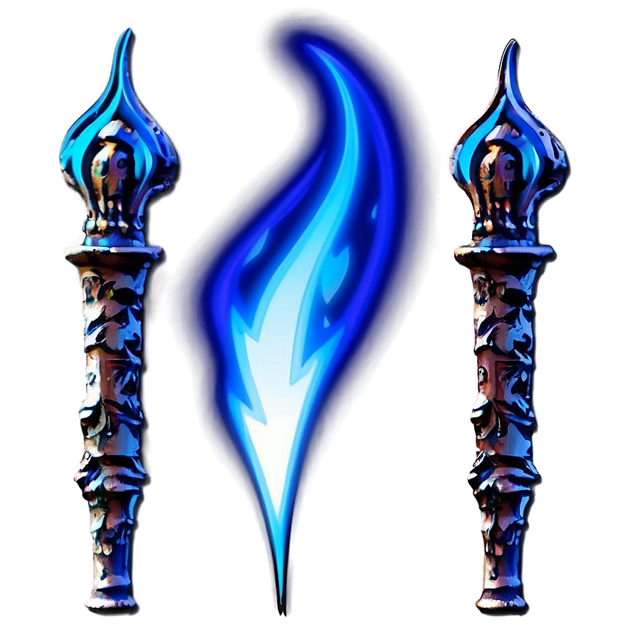 Blue Flame Outline Png 4